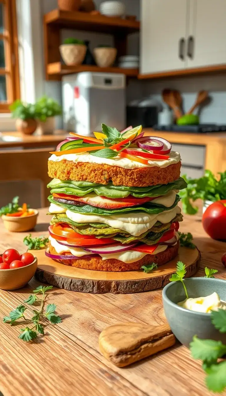 spring vegetable savory cake