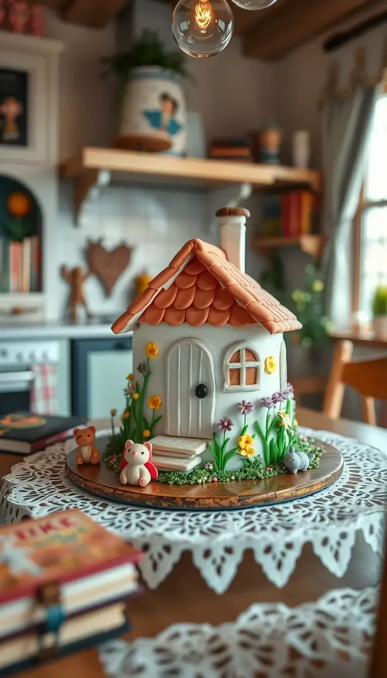 storybook cottage cake