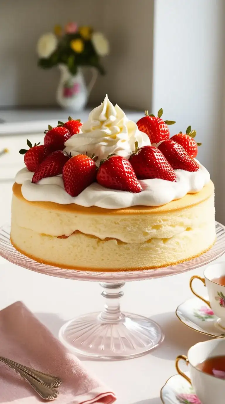 strawberry chiffon cake