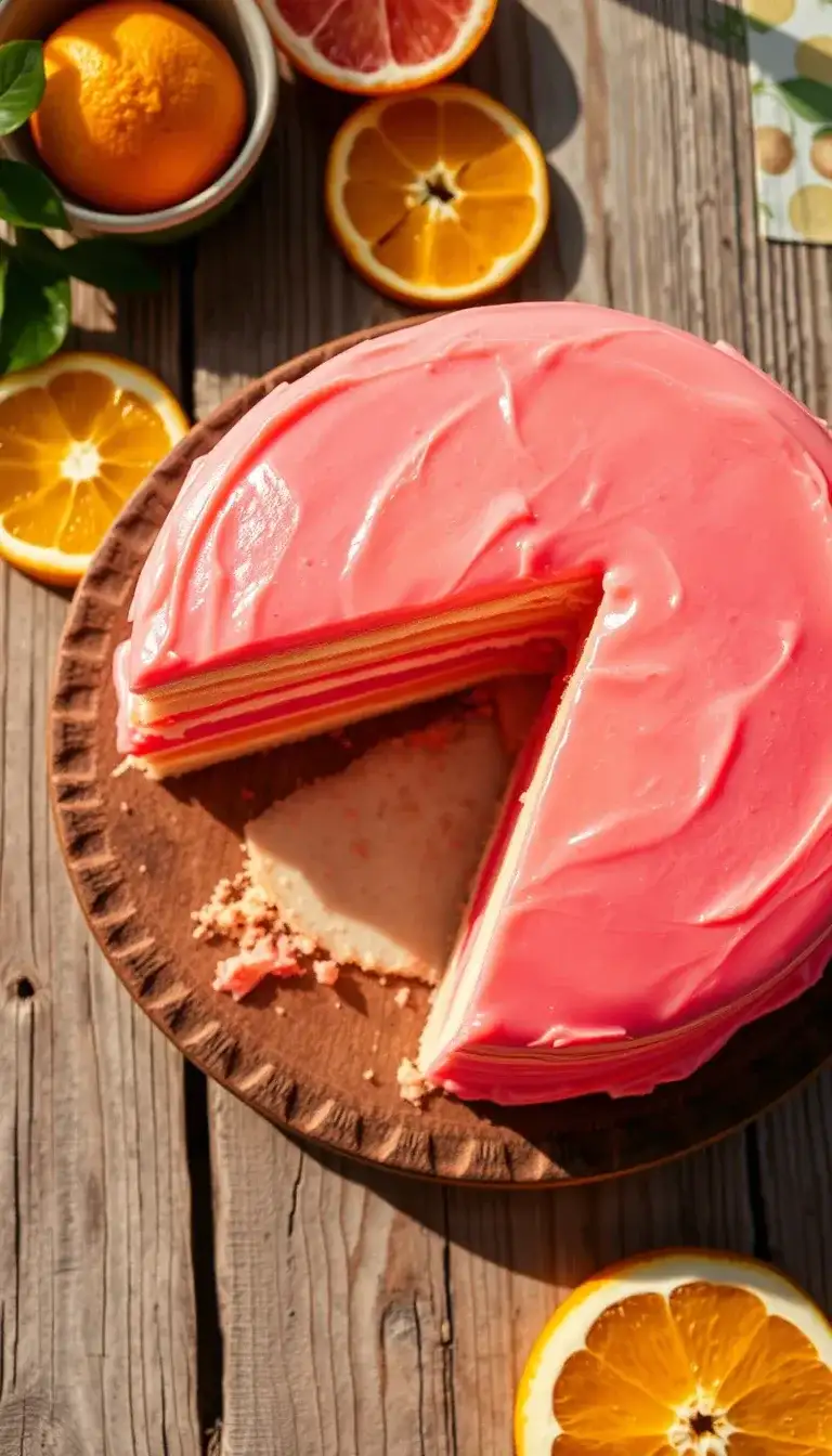 sun-kissed pink citrus cake