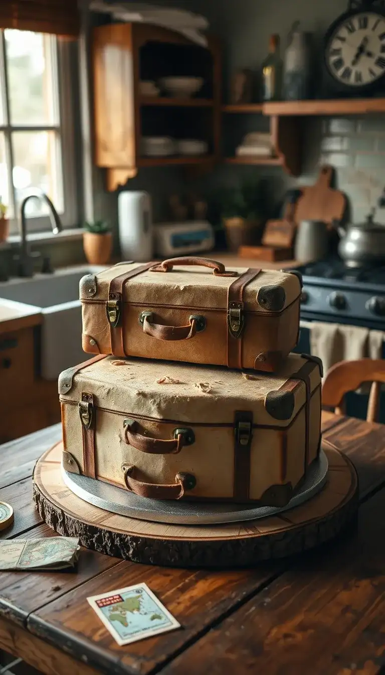 ts inspired vintage suitcase