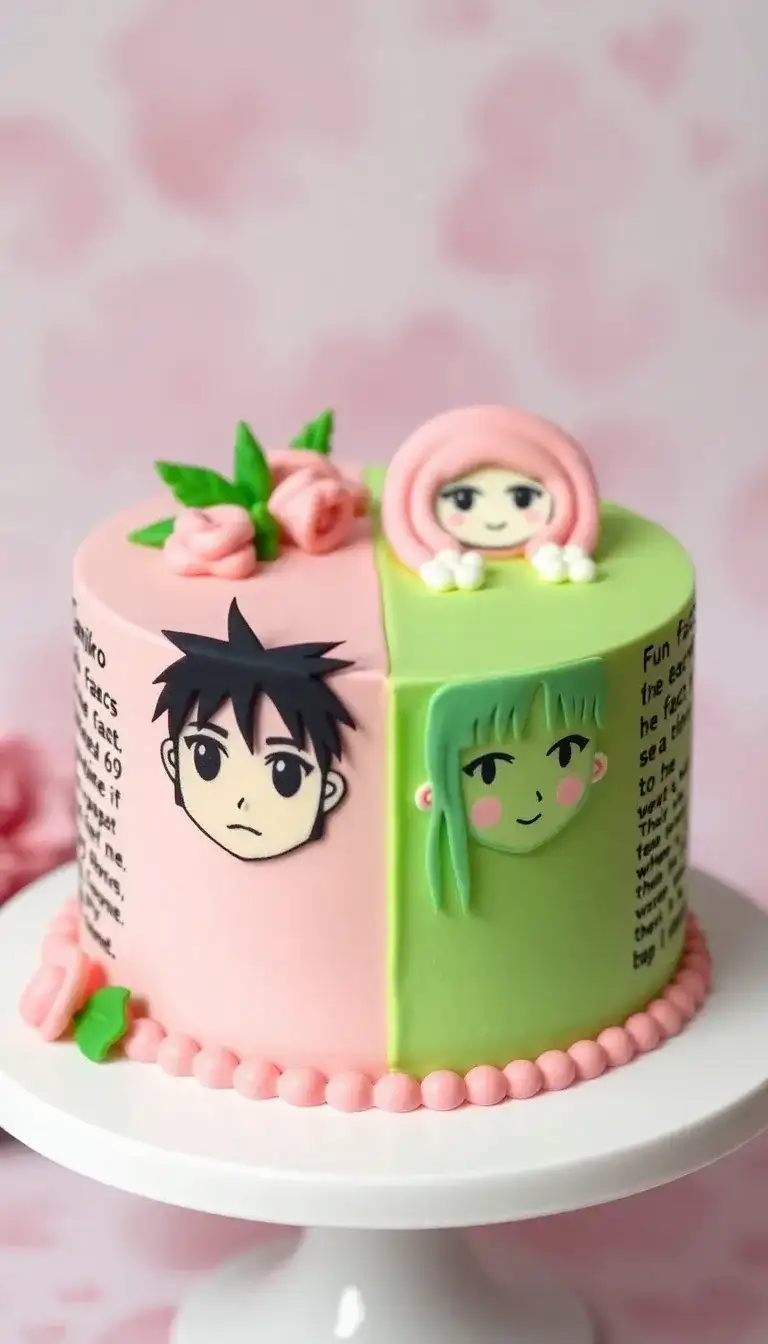 Tanjiro and Nezuko Dual Portrait Cake1.webp