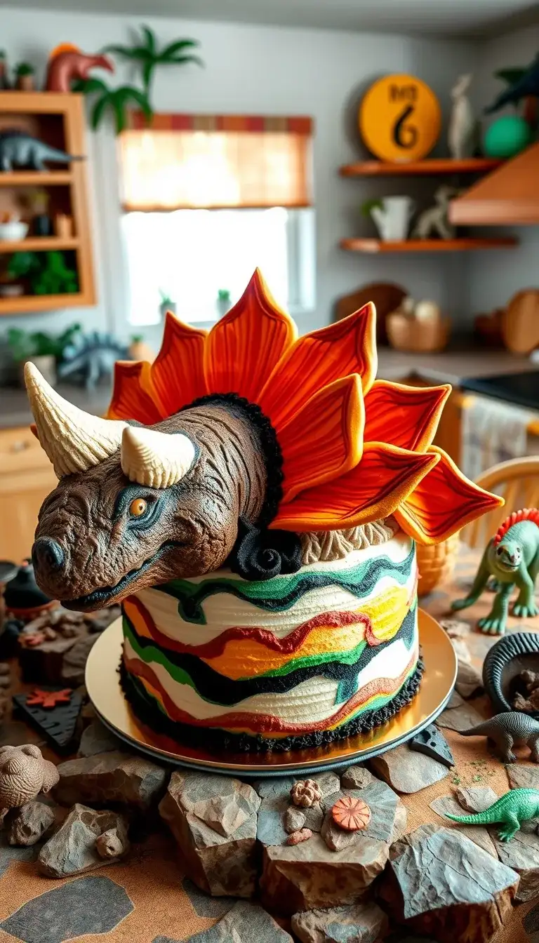 triceratops horn cake