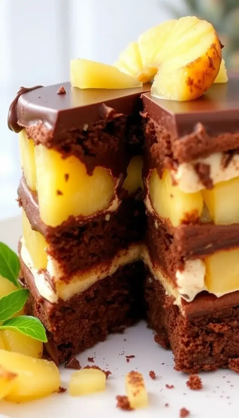 tropical chocolate pineapple cake