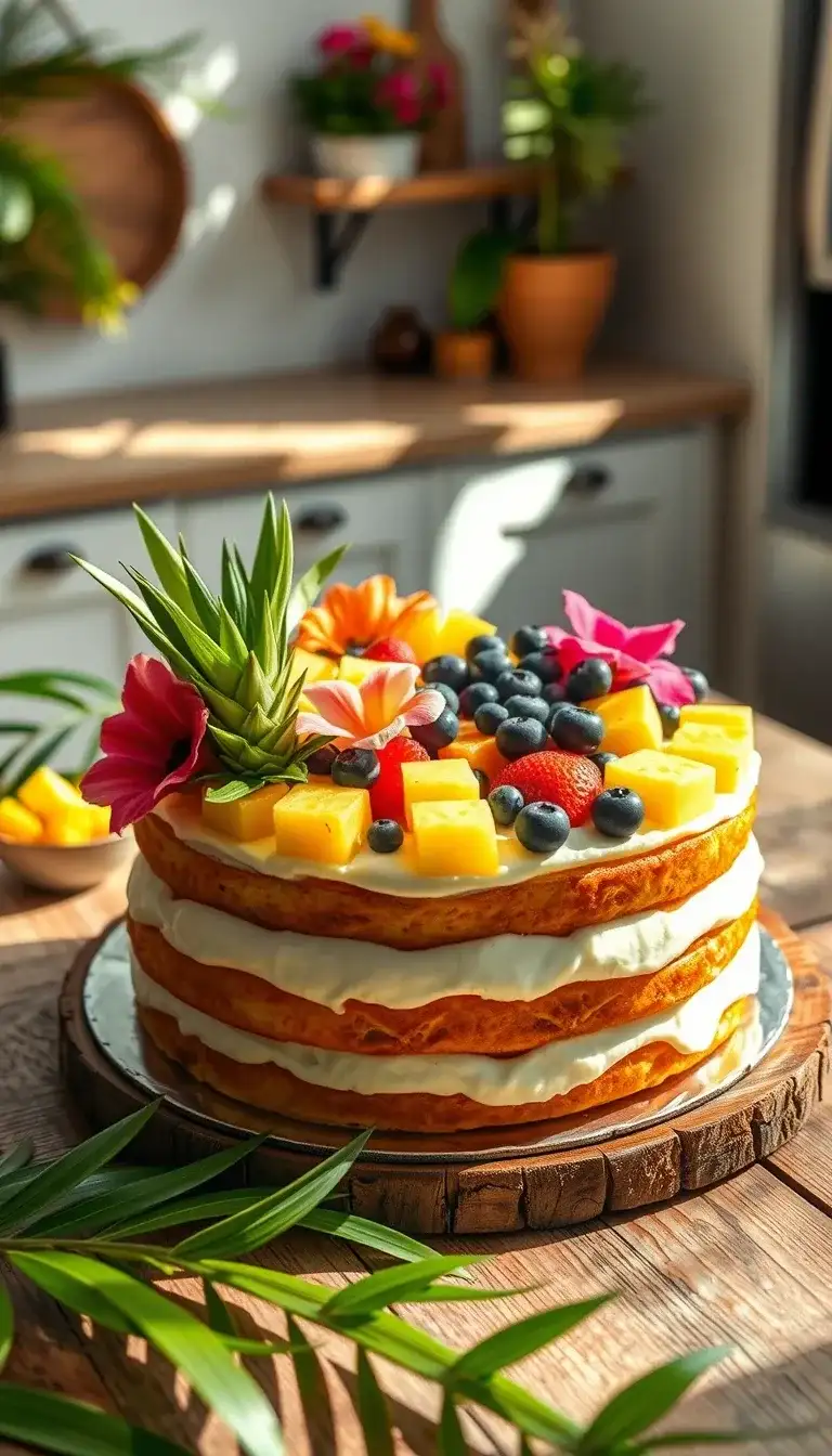 tropical paradise pineapple cake
