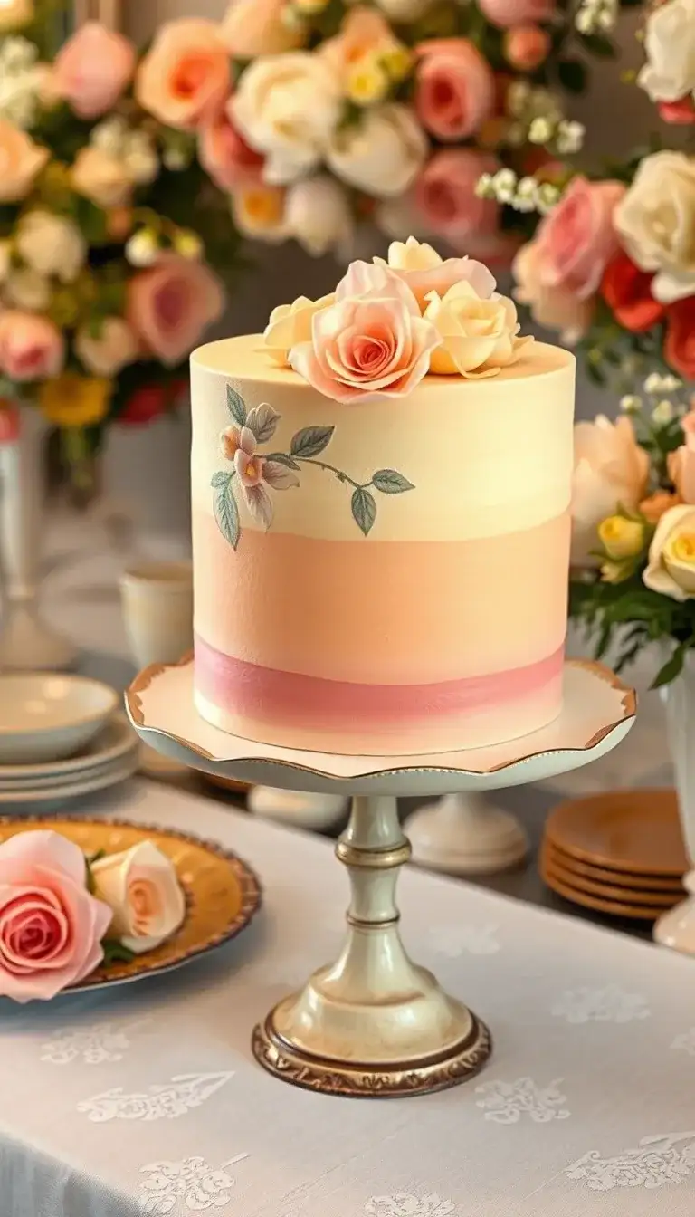 vintage floral ombre