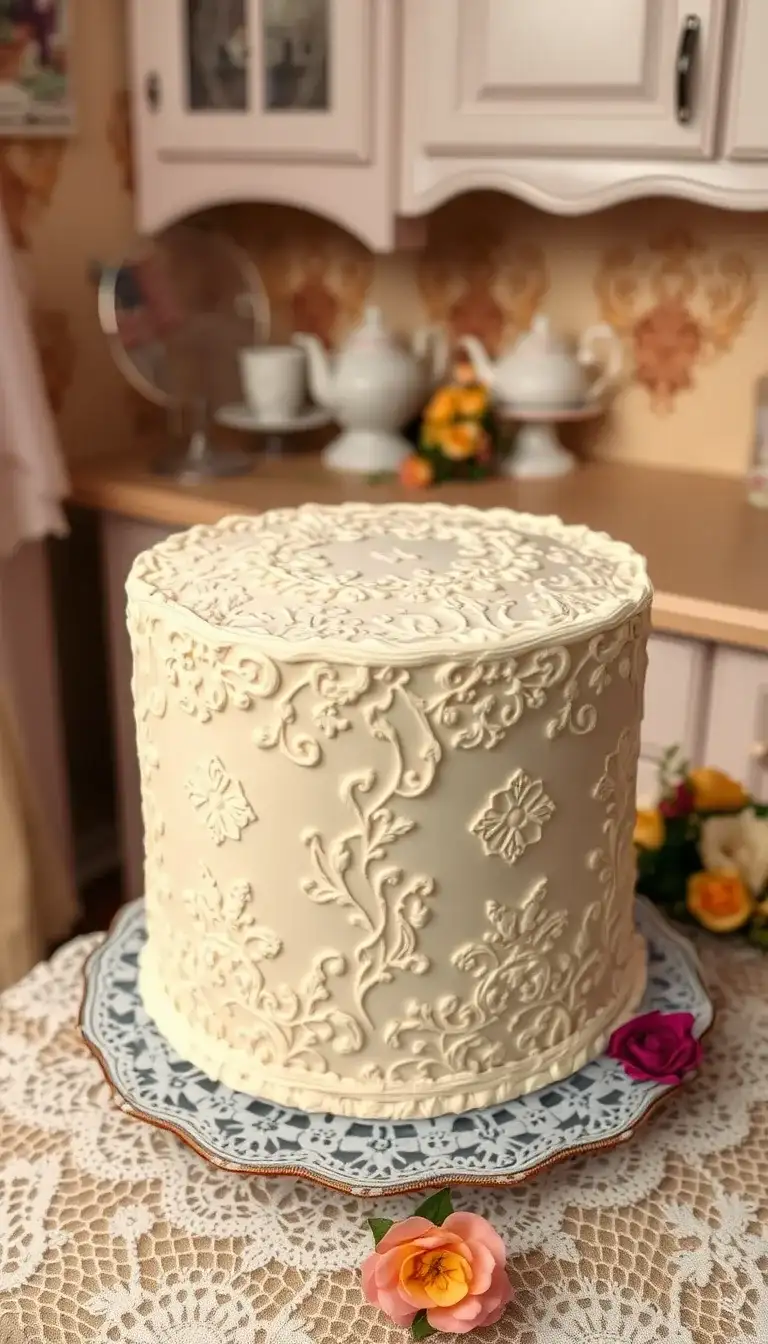 vintage lace cake