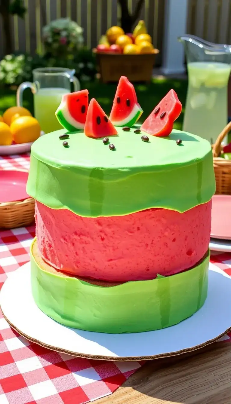 watermelon frosted cake