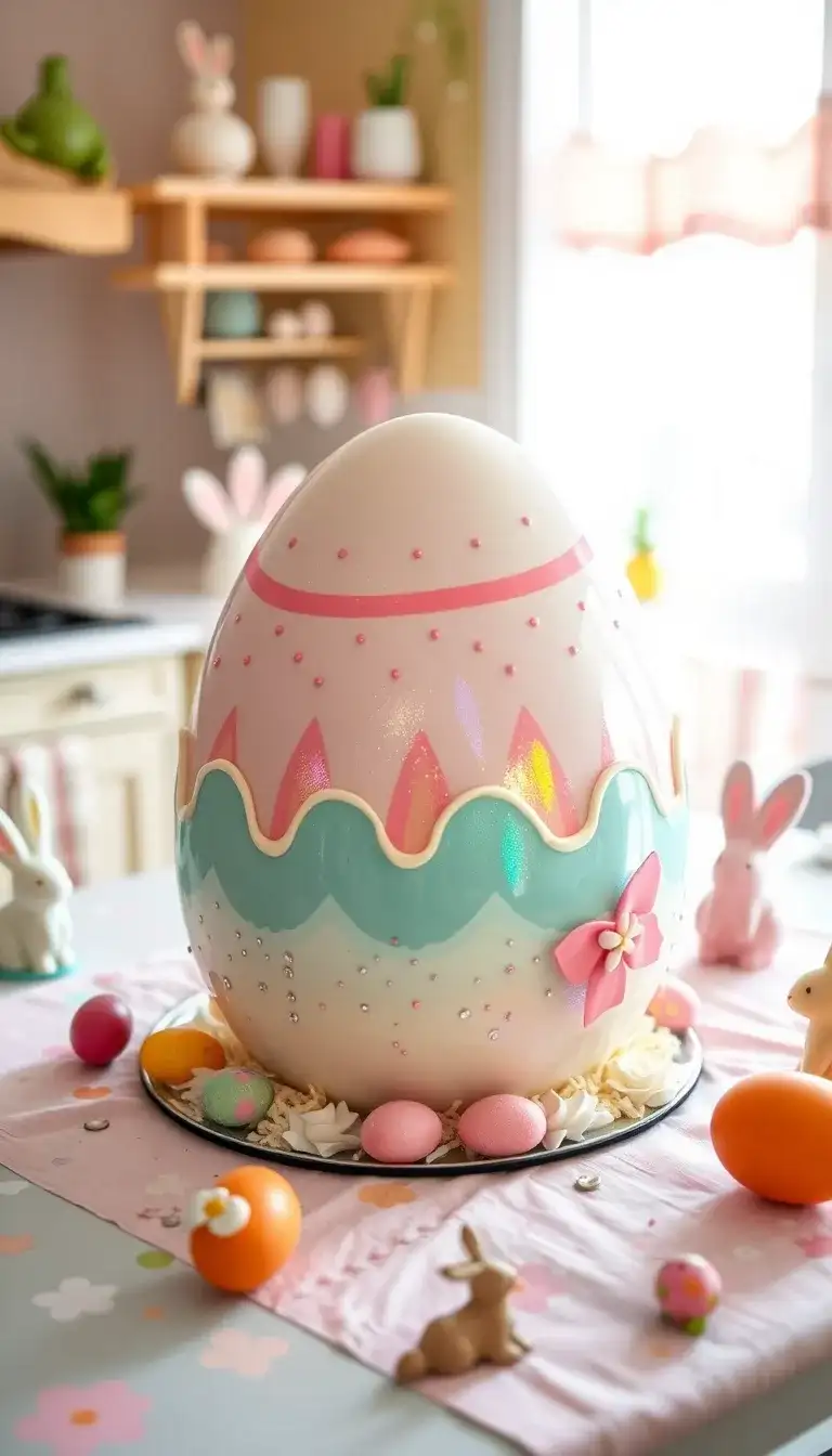 whimsical egg cake