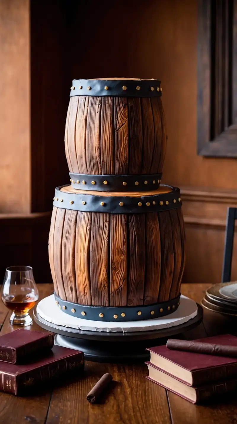 Whiskey Barrel Cake