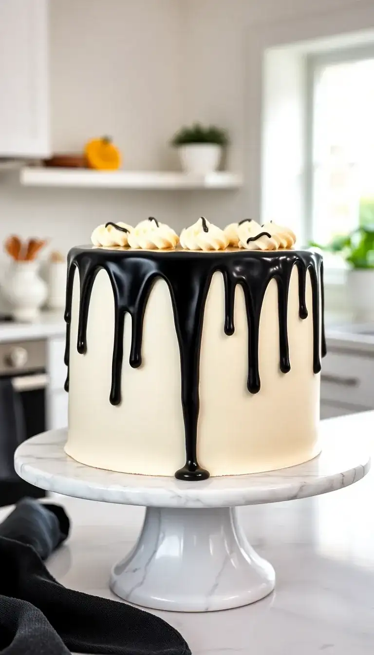 White Chocolate Drip Cake with Black Ganache1.webp