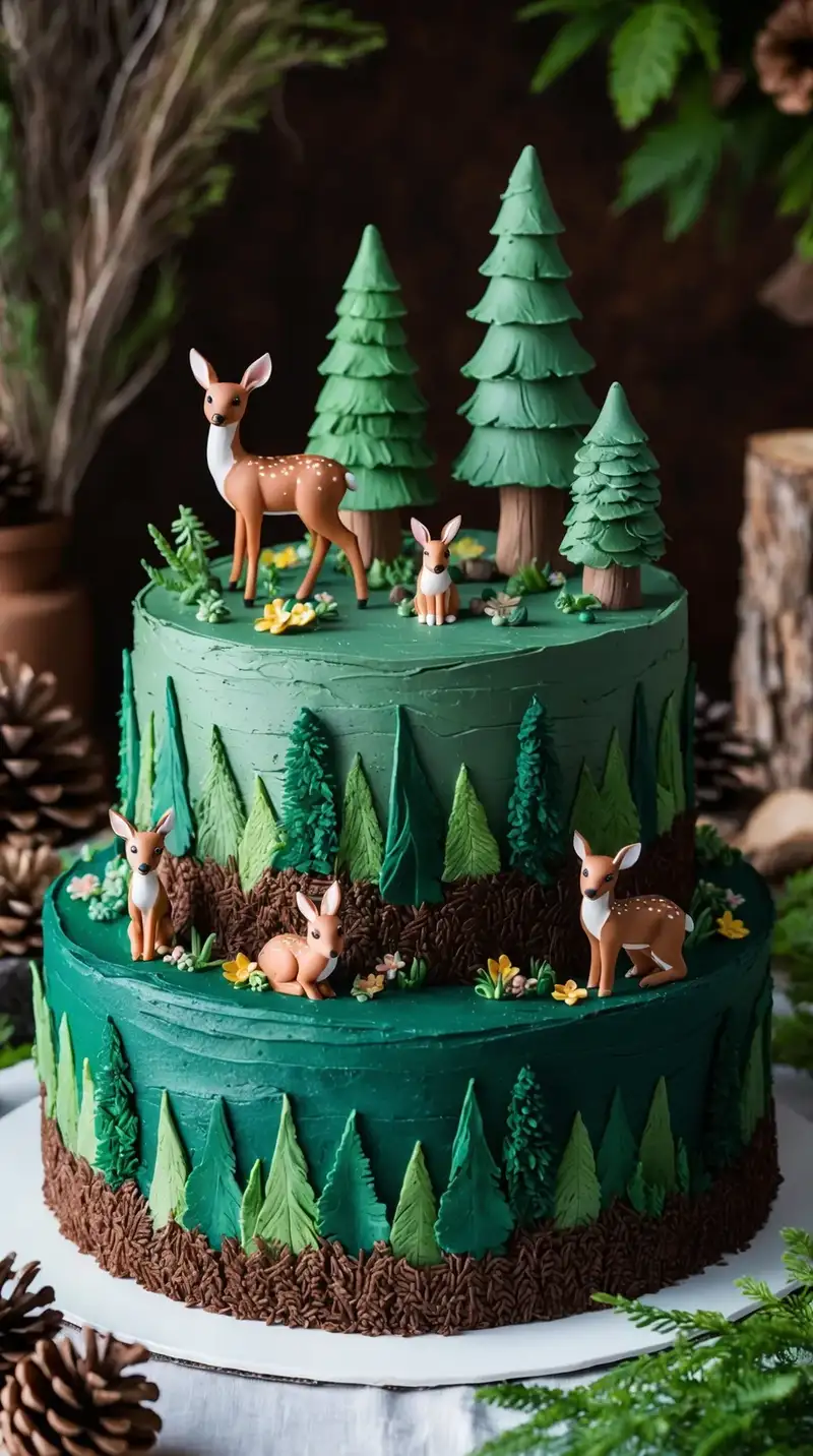 Wildlife Scene Cake