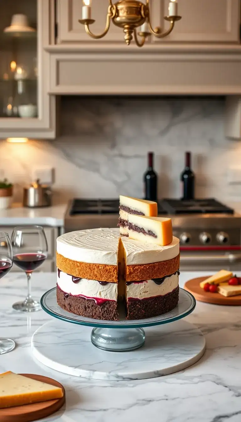 wine and cheese pairing cake