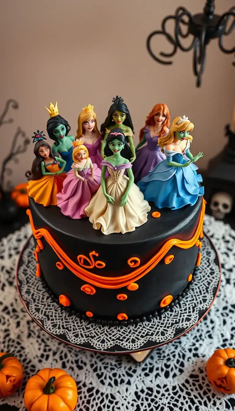 zombie princesses cake