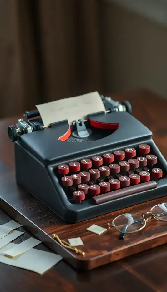 Typewriter Cake Featuring Realistic Ribbon Detail