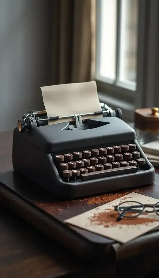 Typewriter Cake as Retro Writer’s Desk