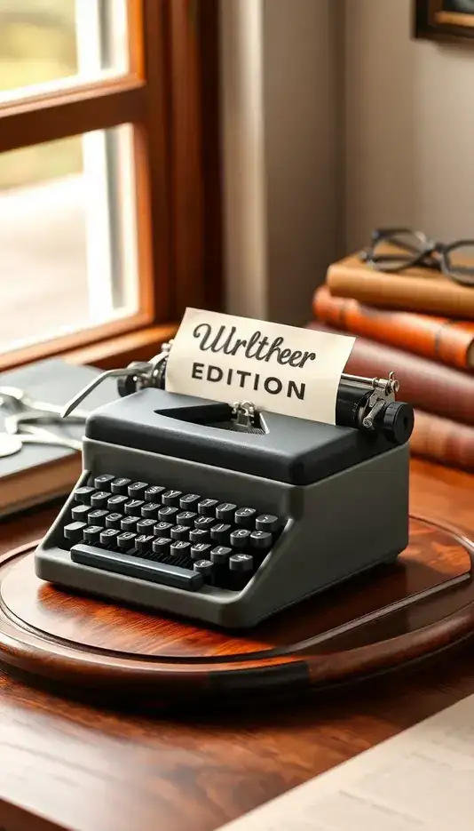 Typewriter Cake Anniversary Edition