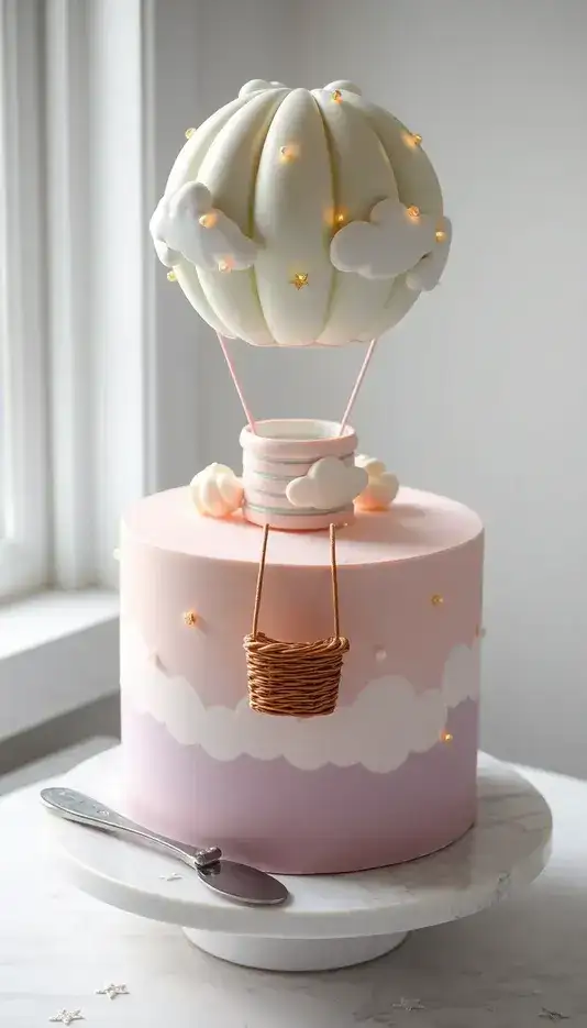 Twinkle Lights Hot Air Balloon Cake