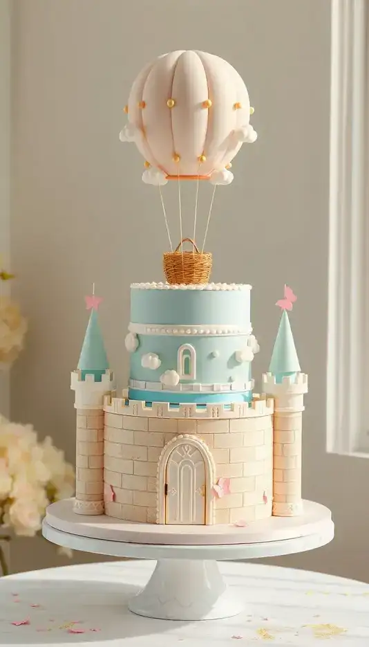 Fairy Tale Castle and Balloon Cake