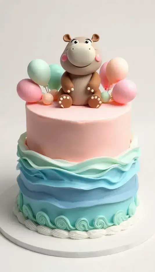 Smooth Circle Cake With Negative Space