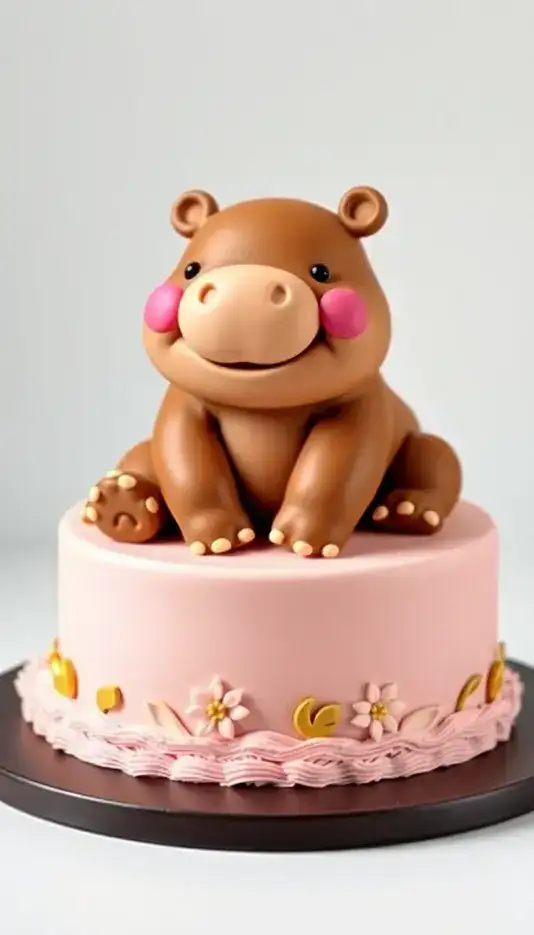 Elegant Edible Flower Cake