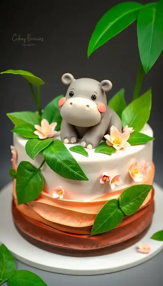 Kiwi and Mango Fruit Garden Cake