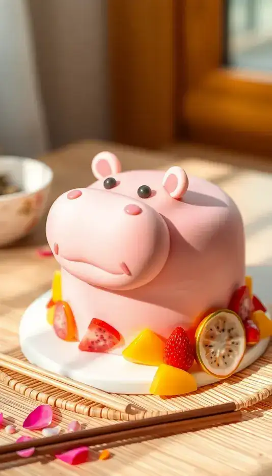 Ivory Cake Topped with Succulent Accents