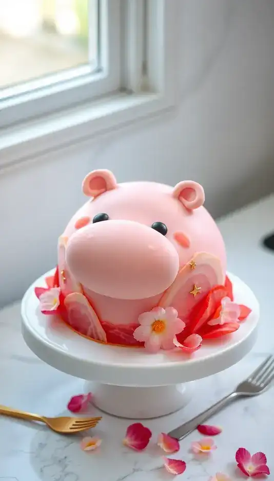 Baby Blue Fondant Stripes