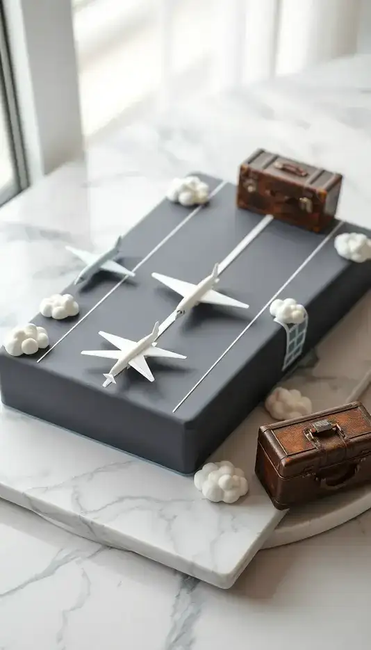 Runway Landing Cake Design