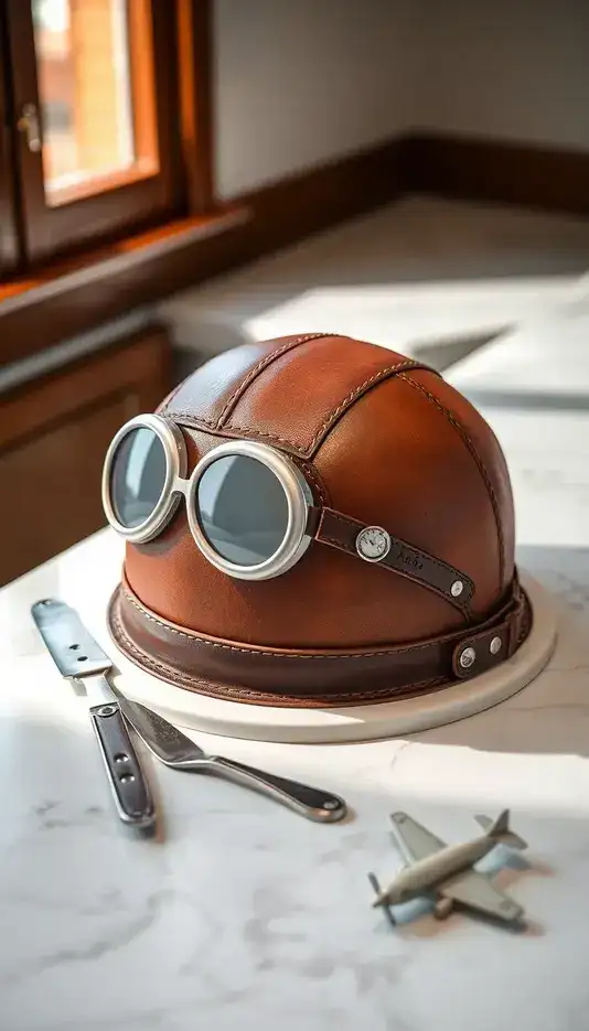 Pilot’s Hat and Goggles Cake