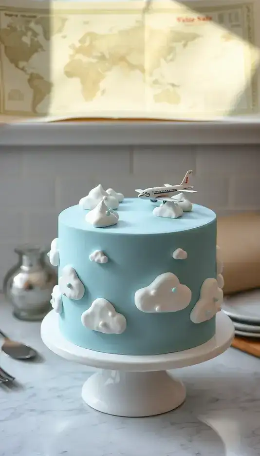 Cloud Puff Fondant Cake