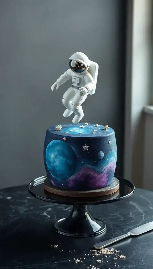 Floating Astronaut Cake