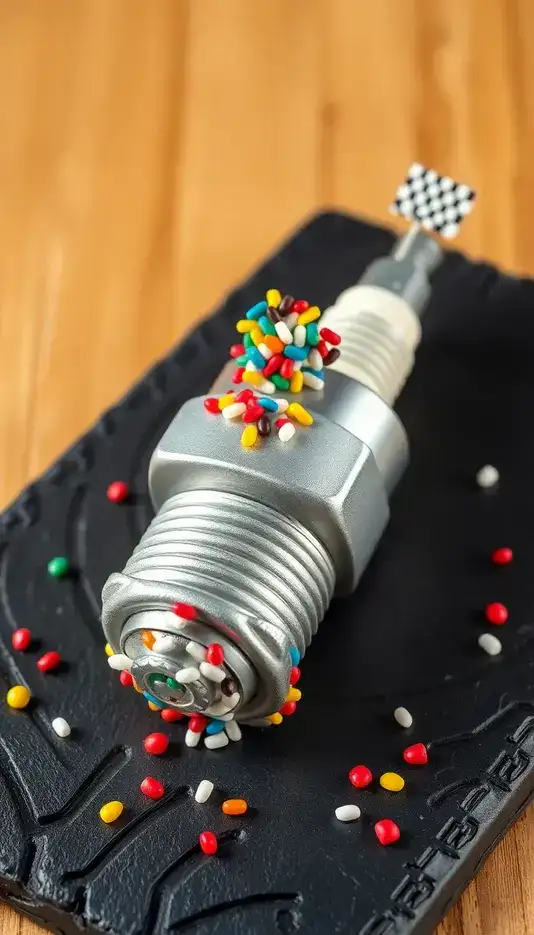 Spark Plug Sprinkle Cake