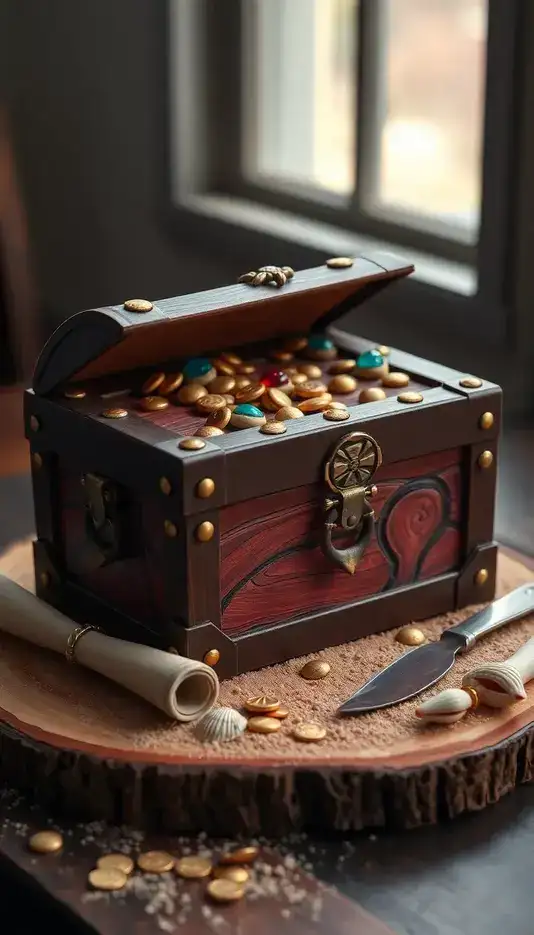 Underwater Treasure Chest with Sea Creature Details