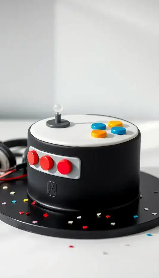 Joystick and Buttons Cake