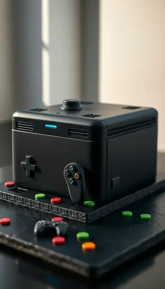 Gaming Console Cake with LED Lights