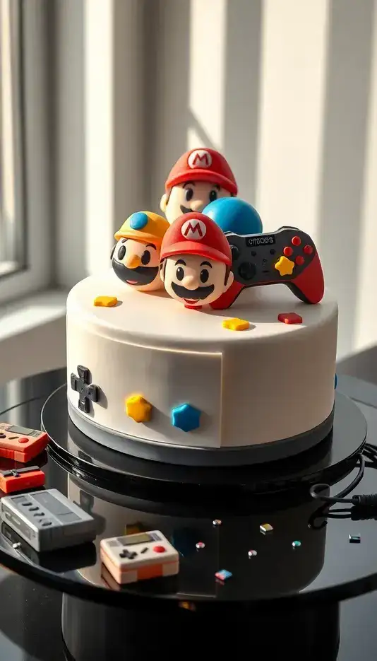 Famous Game Character Faces Cake