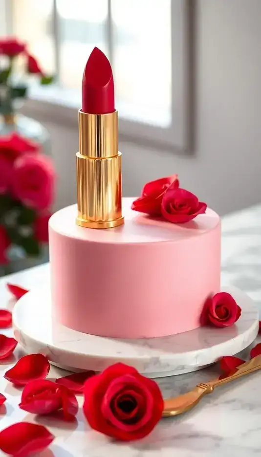 Edible Lipstick Tube Cake Topper