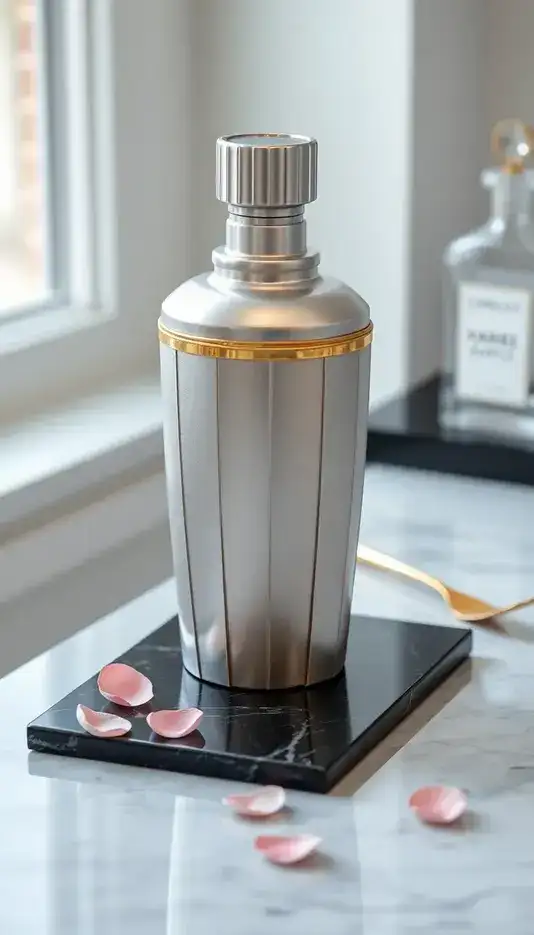 Elegant Cocktail Shaker Perfume Bottle Cake
