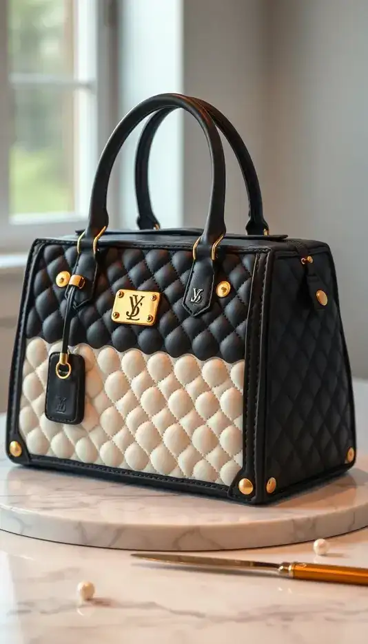 Pale Blue Brushstroke Cake