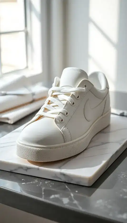 Minimalist White Sneaker Cake Design