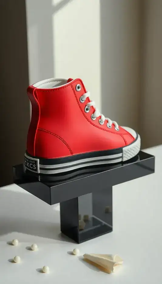 High-Top Canvas Sneaker Cake