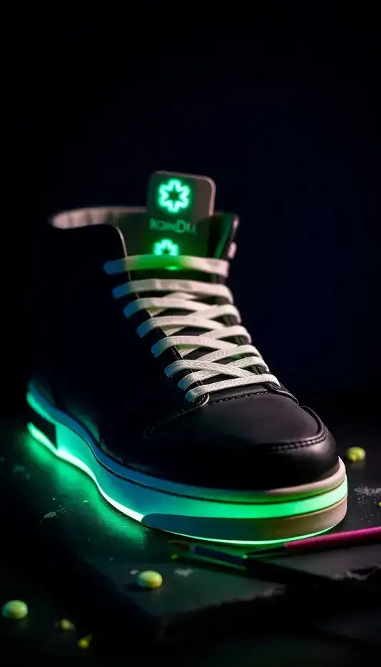 Glow-in-the-Dark Sneaker Cake Concept