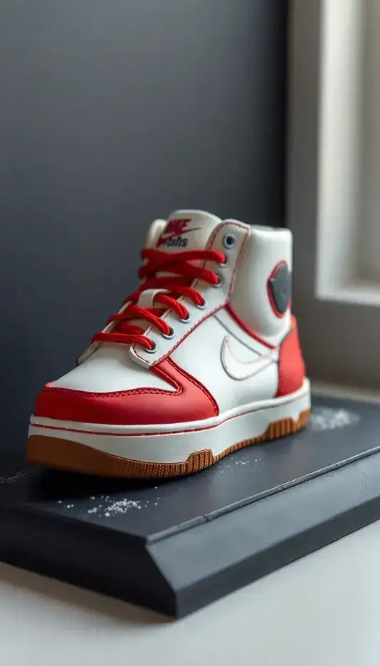 Sneaker Cake with Realistic Laces Detail