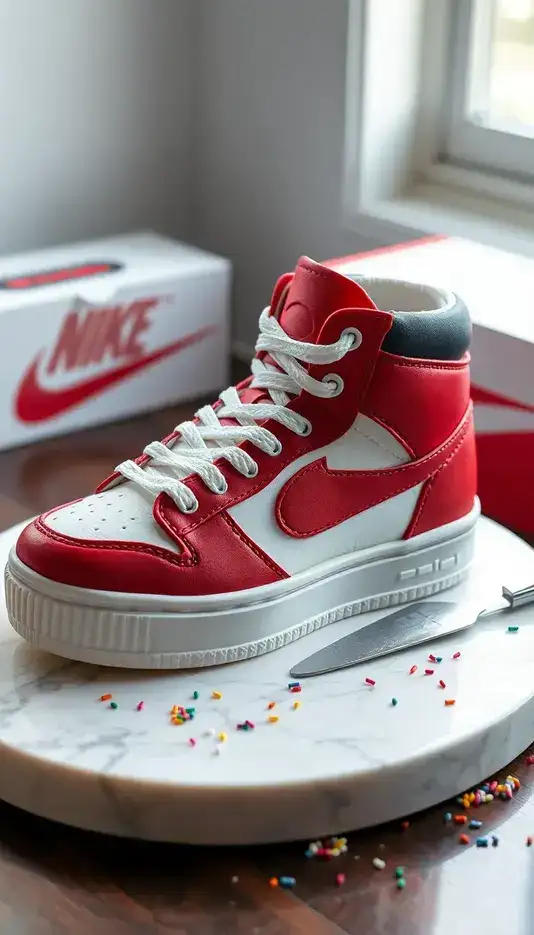 Sneaker Cake with Sprinkles and Edible Paint