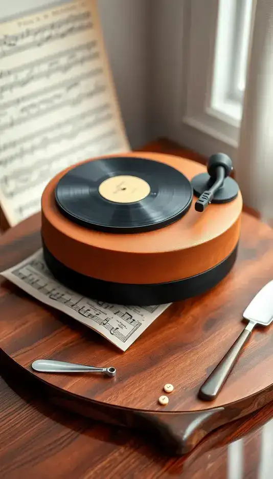 Classic Vintage Turntable Cake