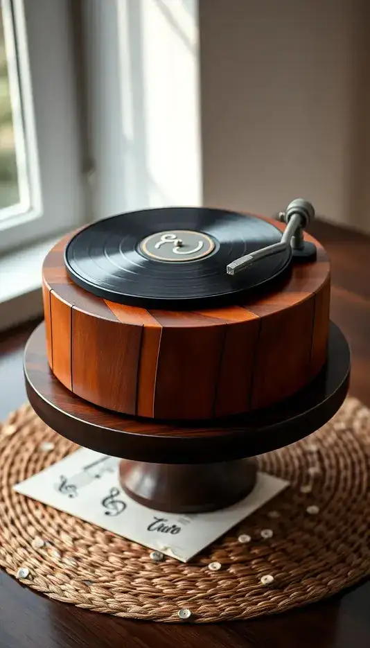 Vintage Speaker Attached Cake