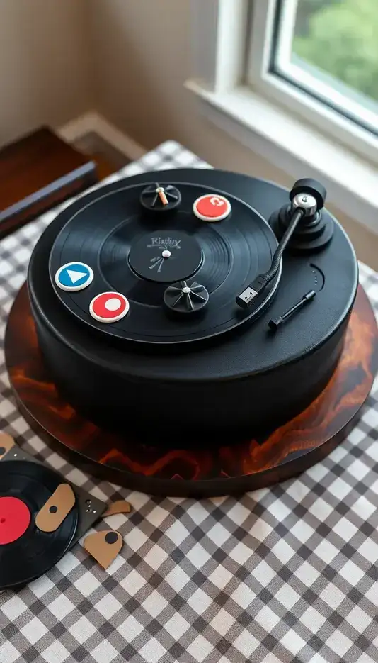 20 Awesome Record Player Cake Ideas to Celebrate Music Love
