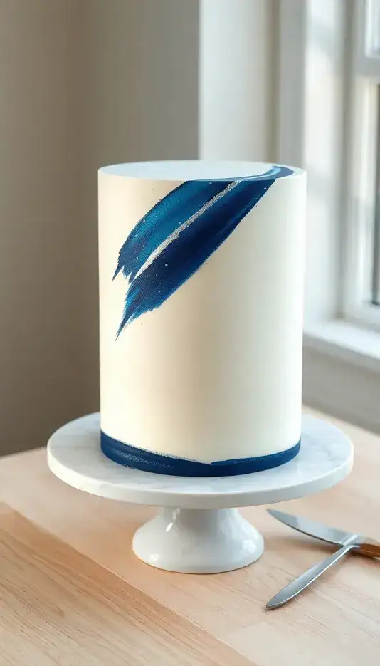 Ombre Brushstroke Effect Cake