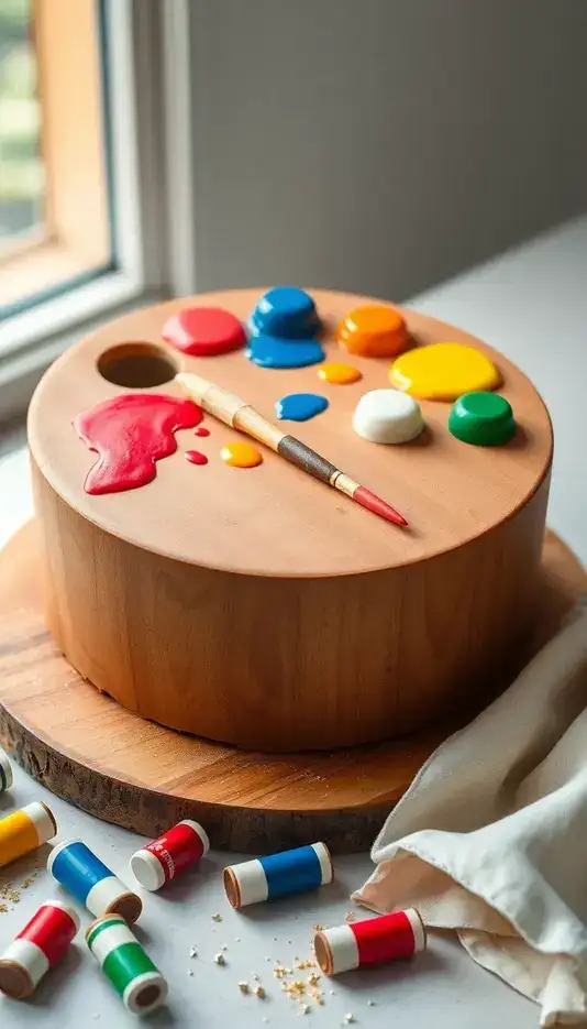 Marbled Paint Effect Cake